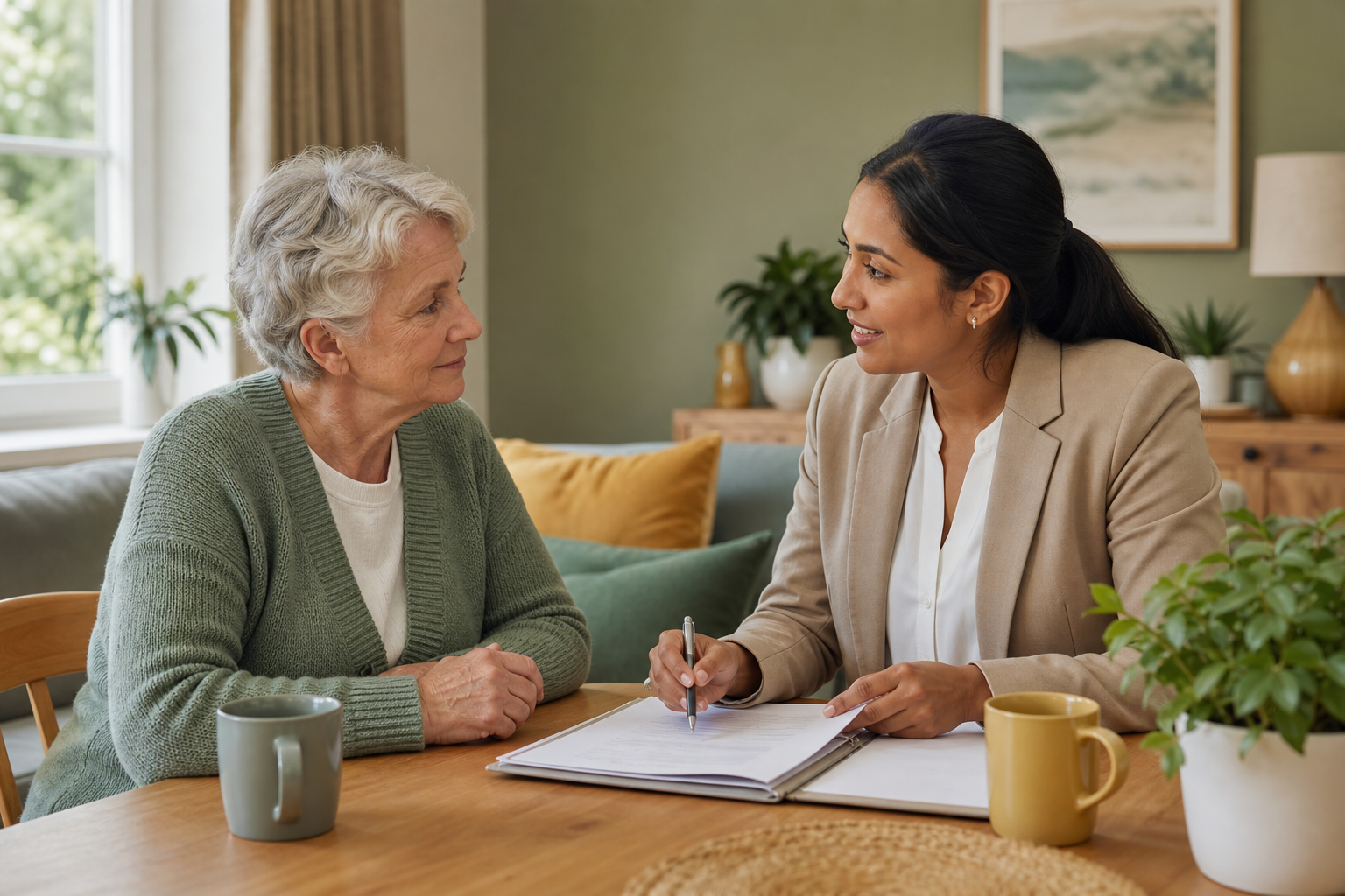Professional support and communication in care setting