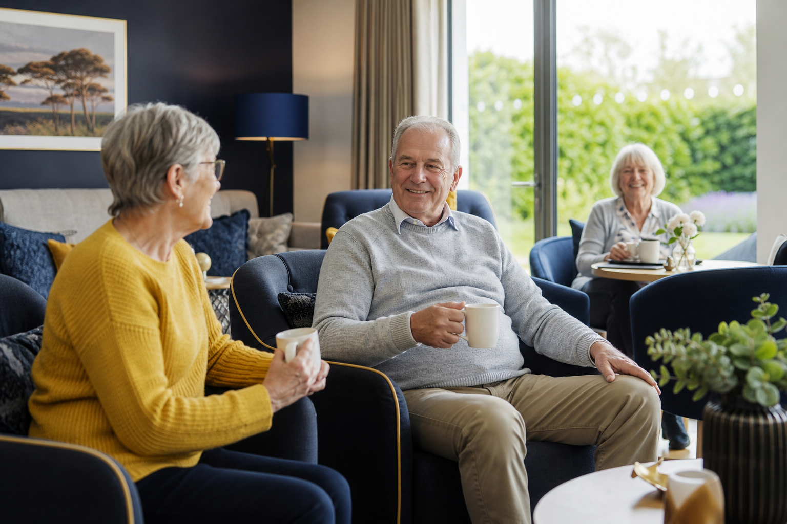 Older adult receiving personalised support in the comfort of home